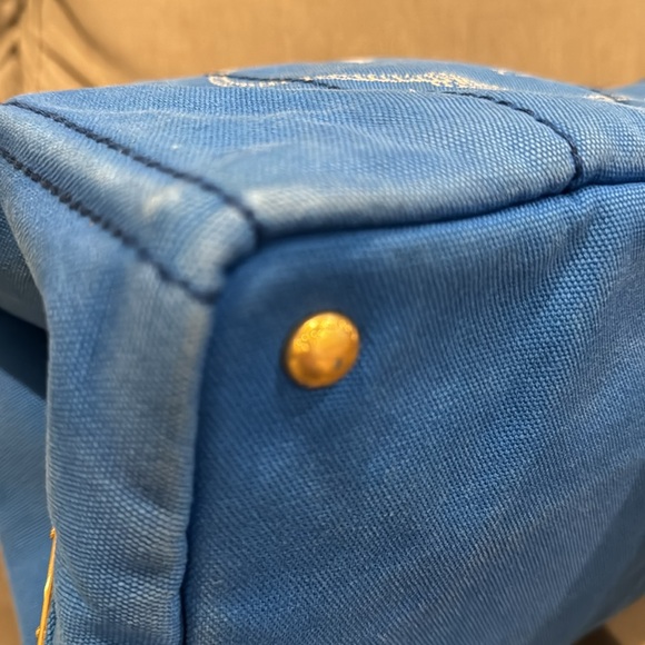 Prada Canapa Large Blue Tote - Picture 7 of 15